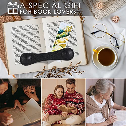 Kiniva Leather Weighted Bookmarks Book Weight Page Holder For Reading,Book Open Holder For Kids Adult,Gifts For Reader (01 Black) #TOP4