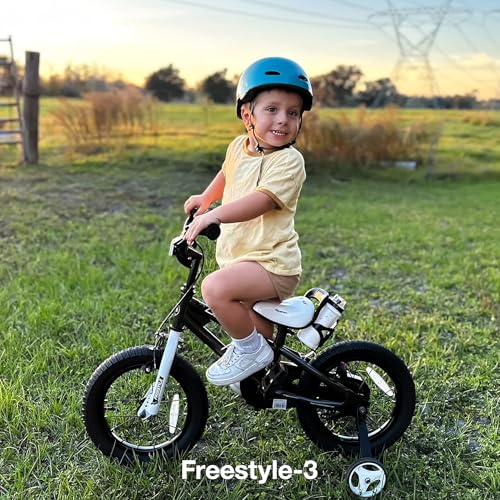 Image of RoyalBaby Bicycle for Kids Cycle for 3-5 Years Boys & Girls 14 Inch | Training Wheels | Adjustable Seat | 1 Year Warranty | Black