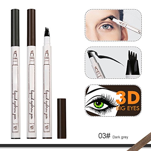 CINIDY Tattoo Eyebrow Pen 2018 NEW 4D Eyebrow Long Lasting Tint Dye Cream,Waterproof,Smudge-proof (# 03)