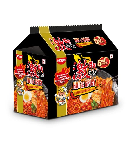 Geki Hot & Spicy Korean Instant Noodles Chicken (5 In 1 Pack), 400 grams (B0C5M3XVTP) Amazon Price History, Amazon Price Tracker