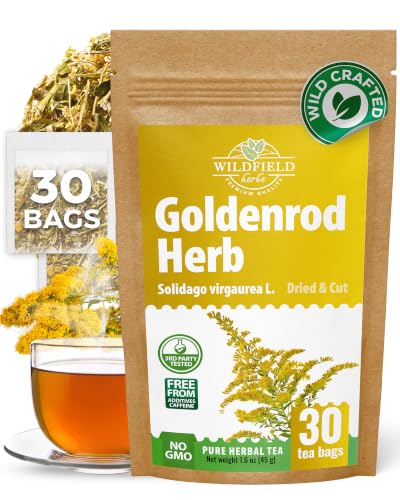 30 Bags Goldenrod Tea Herb Golden Root (Solidago virgaurea L.) - 45g Dried Golden Rod Herbs Herbal Tea