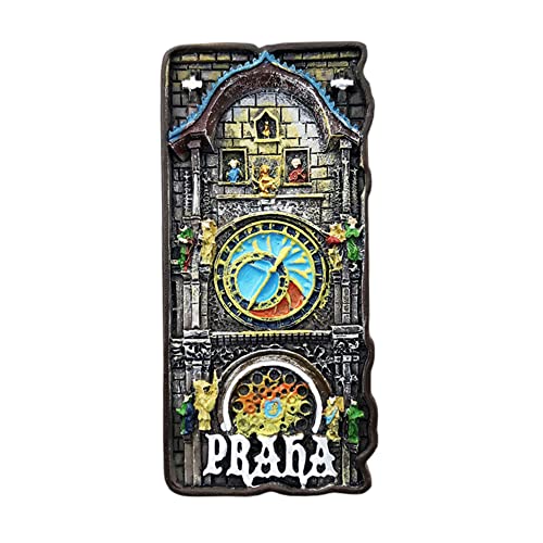 Orologio Astronomico Praga Repubblica Ceca Frigorifero Magnete Viaggi Souvenir 3D Decorazione Frigorifero Adesivo Magnetico Dipinto a Mano