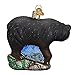 Old World Christmas Black Bear Glass Blown Ornament for Christmas Tree, Handcrafted Holiday Decoration, Wildlife Animal Collection