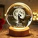 Couple Kissing Under the Moonlight, Custom Moon Phase by Date - Personalized Crystal Ball LED Night Light - Anniversary, Valentines Day Gift for Her, Him, Moon Phase Globe Lamp for Couples