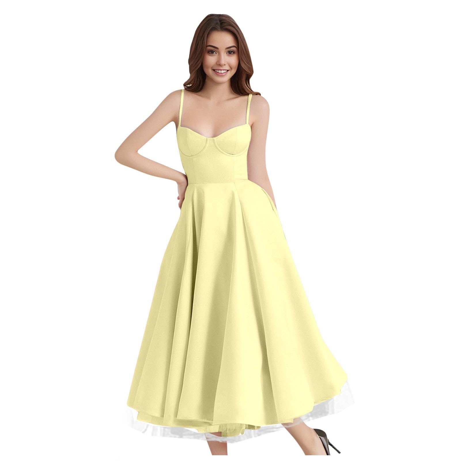 Trajes de verano para mujer, vestido largo sin mangas, color liso, espalda descubierta, acampanado, elegante, casual