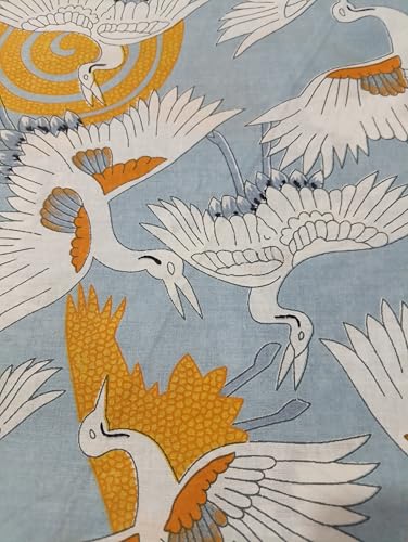 Image of Doraya Pure Cotton Dress Making Fabric Sanganeri Print Jaipuri Hand Block Printed Unstitched Dress Material for Women Blouse /Plazzo,Kurti /Lehenga Piece Womens 43 inch Inches Width (Grey 1, 5 Meter)