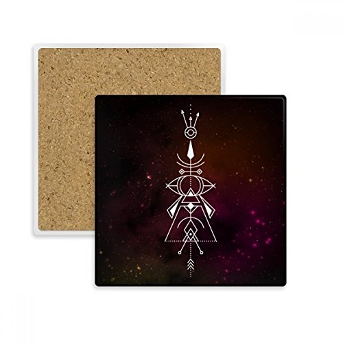 Dessous de verre pierre absorbante motif totem de luxe - 2