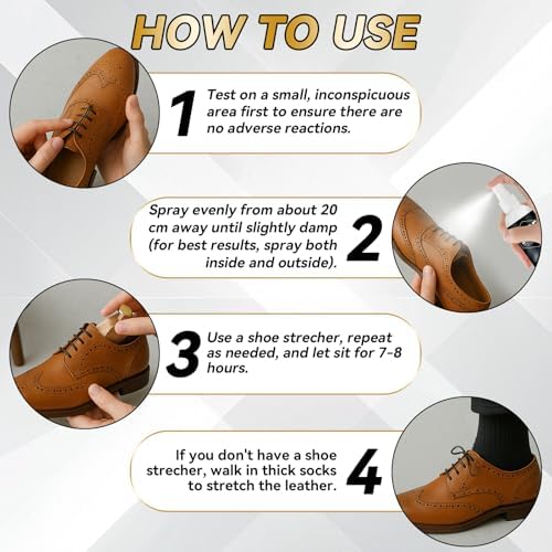 Nozerix Shoe Stretch Spray, Professional Softening Leather, Stretching Liquid, Used with Shoe Stretcher, Relieve Boot Pinching, for Women and Men, 6.0 FL.OZ — view 5