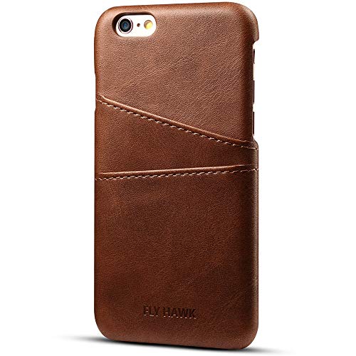 Slim Credit Card Holder, Thin PU Leather Front Pocket Travel Wallet Brown