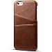 Iphone 6/6S Wallet Phone Case, Slim Leather Back Case Cover With Credit Card Holder Brown Case
