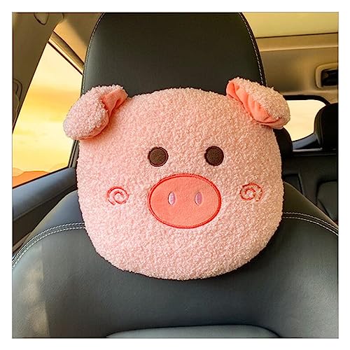 Oreiller de cou voiture ours kawaii rose pour soulager les trajets des femmes