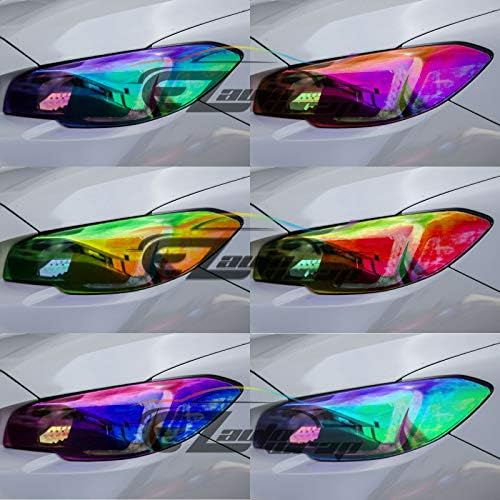 EZAUTO WRAP Free Tool Kit 12"x24" (1FT x 2FT) Chameleon Neo Pearl Clear Transparent Headlight Taillight Fog Light Side Marker Vinyl Tint Film Self Adhesive - 3