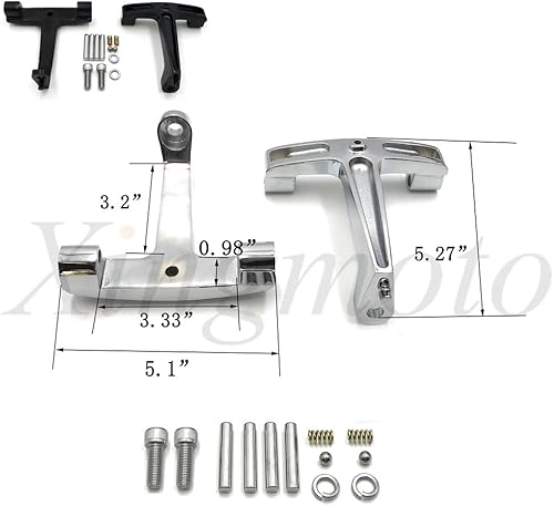 Miniatura 4 de para Pasajero Negro Soportes de montaje para Harley FLH Touring 93-08