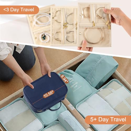 KPWEPK Travel Jewelry Organizer Case for Women, Blue by KPWEPK - Used condition - Image 5