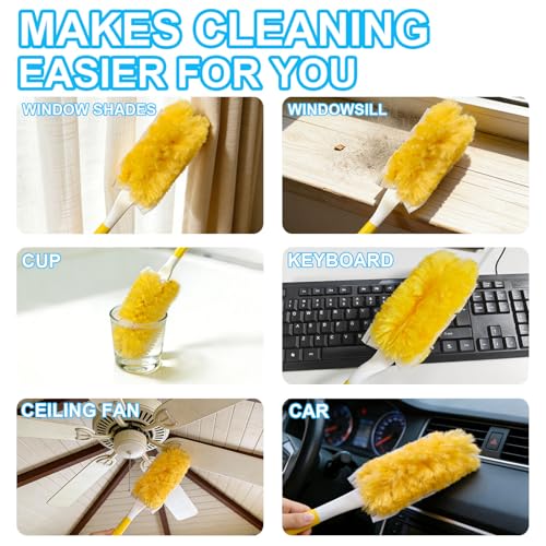 20 Count Heavy Duty Duster Refills for Swiffer, 360° Unscented Disposable Dusters Kit for Cleaning Dusting Electronics Furniture Blind Ceiling Fan (Handle is Not Included)