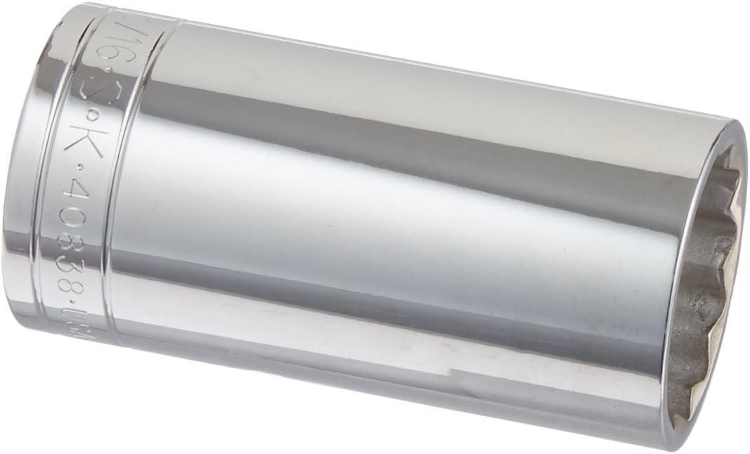 SK Tools USA 1/2" Drive, 1-3/16", 12 Point, Deep Chrome Socket | 40838