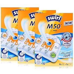 Swirl M50 Staubsaugerbeutel für Miele, 12 Stück