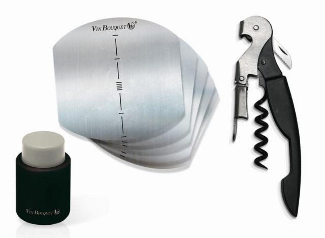 Vin Bouquet FI 025 Set Wine set, Includes 2 Lever Corkcrew, Vacuum stopper & Pourer