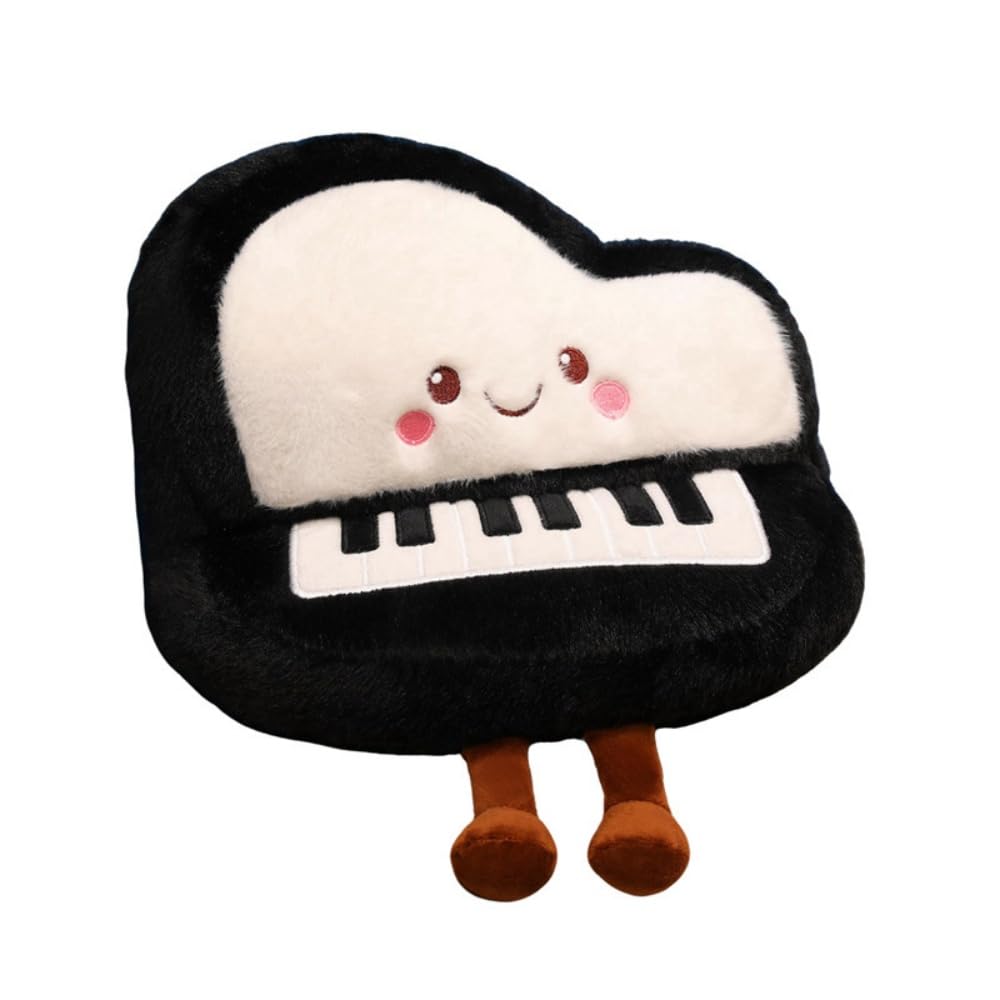 15inch Rock Star Guitar Plush Toy - Soft Stuffed Musical Instrument Throw Pillow, Cute Music-Themed Decor for Home, Bedroom, Festival Gift (Piano)