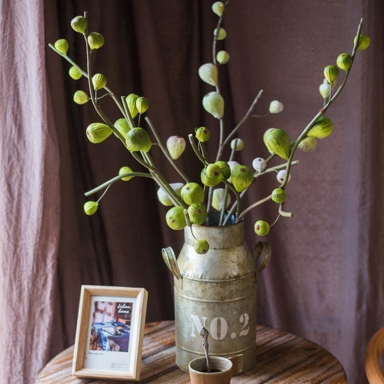 Rustic Reach Artificial Fig Fruit Stem 30" Tall Green/Three Stems