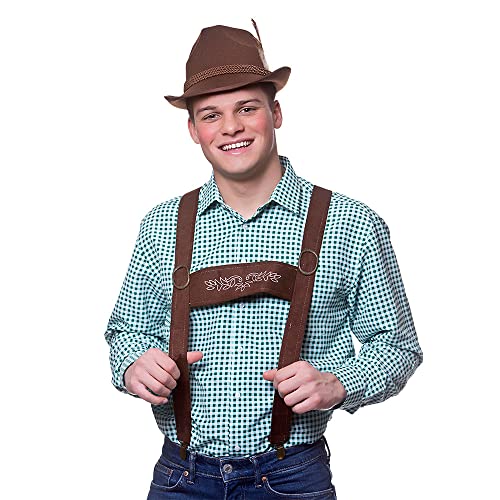 Wicked Costumes Authentic Lederhosen Braces Fancy Dress Accessory