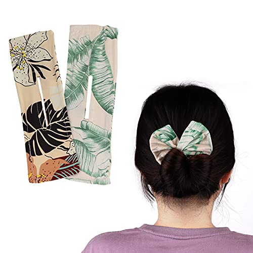 2PCS Deft Bun For Hair, French Twist Tool to Roll a Bun,Magic Donut Hair Bun Maker,Hair Braiding Tool for Women Girls