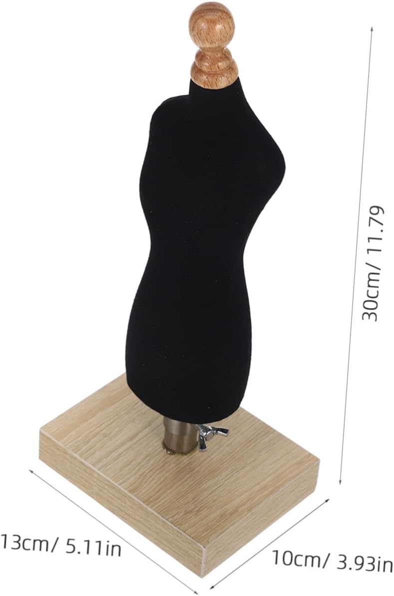 Mini Doll Garment Mannequin Model Stand for Boys and Girls, Black