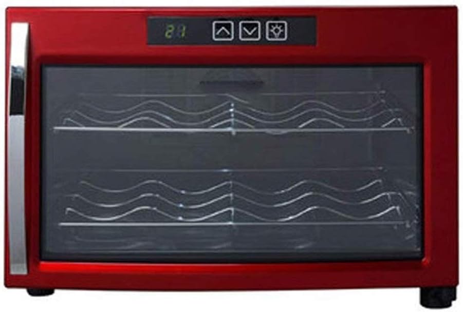 8-Bottle Wine Cooler, Freestanding Compressor and Stainless Steel Freezer for Red and White Wine, with Glass Door Touch Temperature Control