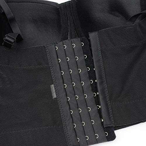 Ellacci Women's Mesh Bustier Crop Top Push Up Corset Tops Bra Black Large #TOP4
