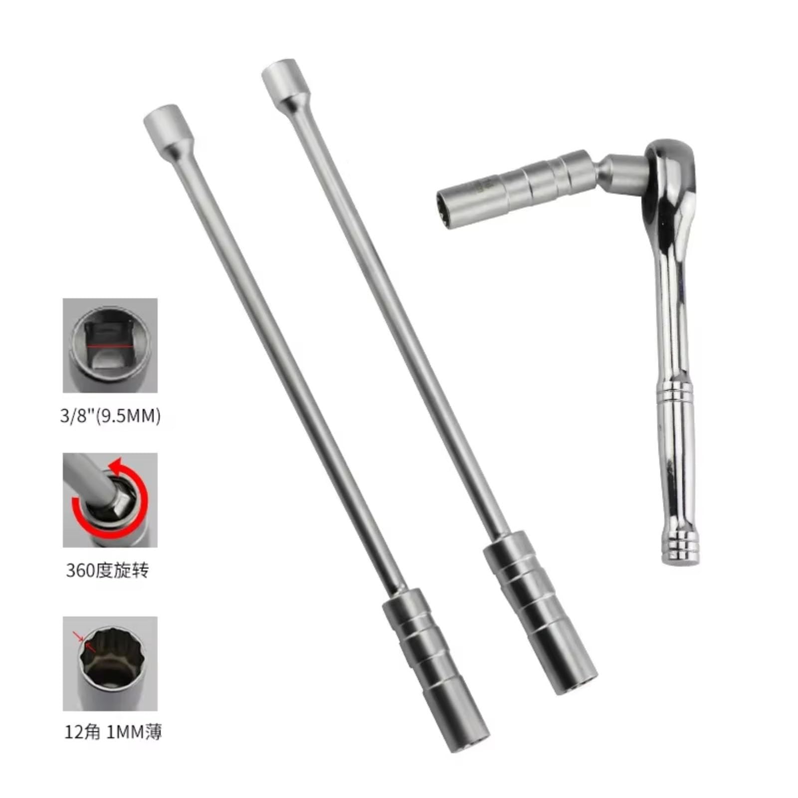 14mm 16mm Auto Lange Drehgelenk Magnetisch Zündkerze Hülse Steckschlüssel 12 Und 6 Punkt Dünn Für Wandentfernungswerkzeug Zündkerzen Schlüssel für Auto