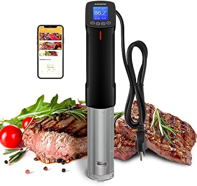Inkbird Sous Vide Precision Cookware ISV-100W | 1000 Watt WIFI Sous Vide Immersion Circulator | App and Preset Recipes on Sous Vide Sous Vide (US Standard)