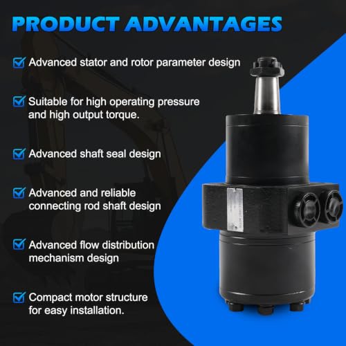 Image of | TCA23173 | Hydraulic Drive Motor | Direct Replacement for Quik-Trak 648R 652B 652E 652R 661R Series | Cast Iron High Torque | 4-Hole Flange |