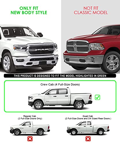 Aps Iboard (304 Stainless Steel Polished Silver 5 Inches) Running Boards Nerf Bars Steps Compatible With Ram 1500 2019-2023 Crew Cab (Will Not Fit 2018 Previous Generation Build In 19-23) #TOP1