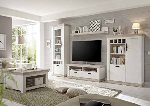 Preisvergleich Produktbild Dreams4Home Wohnwand 'Lucca XVII' - ohne Beleuchtung