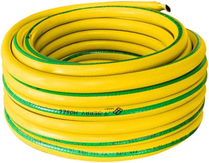 Berry Garden Hose Pipe | 30Mx 1/2 Inch, Yellow Multipurpose Watering Hose | Kink Resistant Radial Braided Reinforced Hose for Water Delivery and Gardening