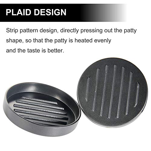 OAMCEG Burger Hamburger Press, Nonstick Aluminum Hamburger Press Patty Maker with Detachable Handle and 50 Wax Papers, Burger Patty Maker Mould, Stuffed Burger Press Kit for BBQ Grill 1/4 lb