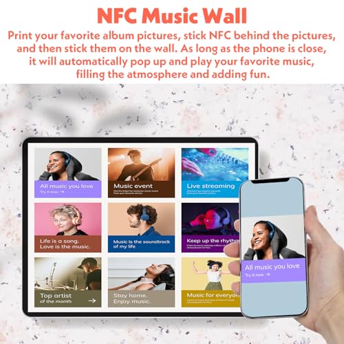 30 Stück Ntag216 NFC Tag Sticker mit Original Ntag216 Chip NFC-Tags RFID Tags Programmierbar 888 Byte Chip Wiederbeschreibbar NFC-Chip für Alle NFC-fähigen Handys und Geräte, Transparent