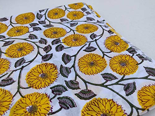 Tissu pour robe d'été en coton de Jaipur pour écharpe et décoration bohème
