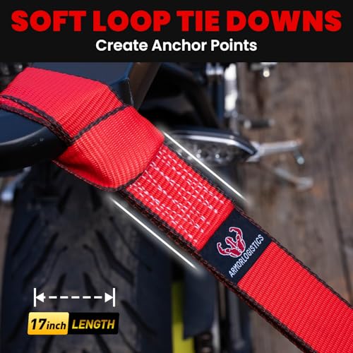 Image of Motorcycle Tie Down Straps with Soft Loop Tie Downs