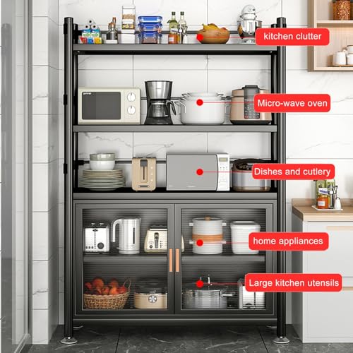 Buffet meuble de rangement étagère micro-ondes et armoire multi-rangements