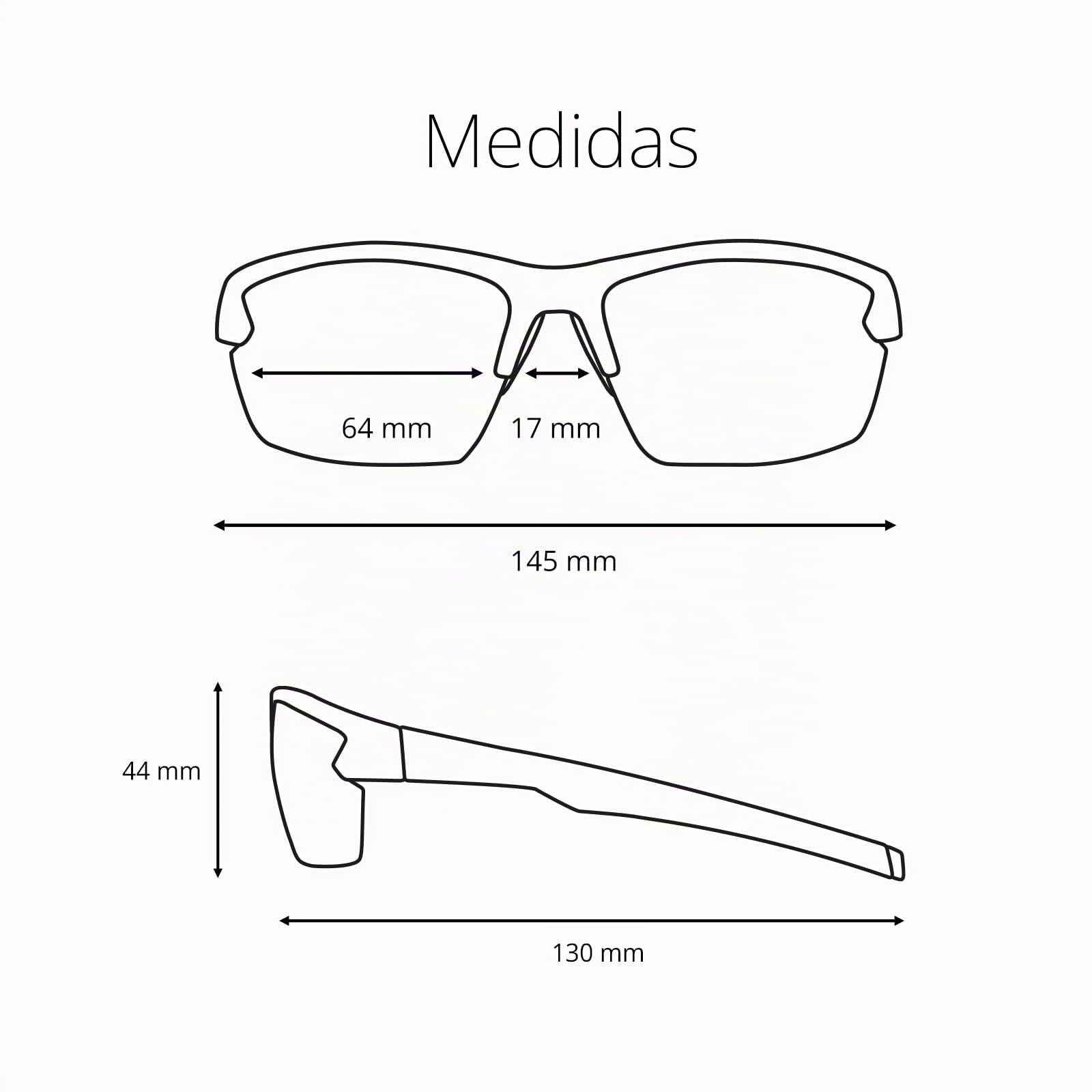 NAKED Optics Gafas Running Mujer RUSH – Gafas Running Hombre ligeras con almohadillas antideslizantes – Gafas Sol Deportivas con protección UV400 para ciclismo, running & MTB