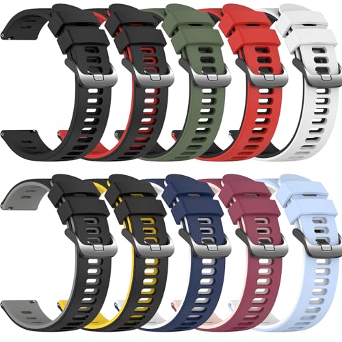EZMVZKU 22mm Galaxy Watch 3 45mm Band Soft Silicone Watchbands for Samsung Gear S3 Frontier/Classic/Garmin Forerunner 265/745/Vivoactive 4/Venu 3/2/Amazfit GTR 4/3 pro/Huawei watch GT 5 pro/5/4 46mm