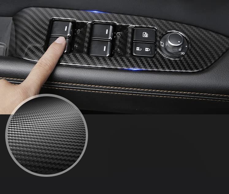 GZBFTDH Car Window Glass Switch Panel Protector, for Mazda CX5 2017-2022 Accessories Parts, Guard Plate Trim Cover, Auto Parts Window Lift Panel(Not fit for North American version)