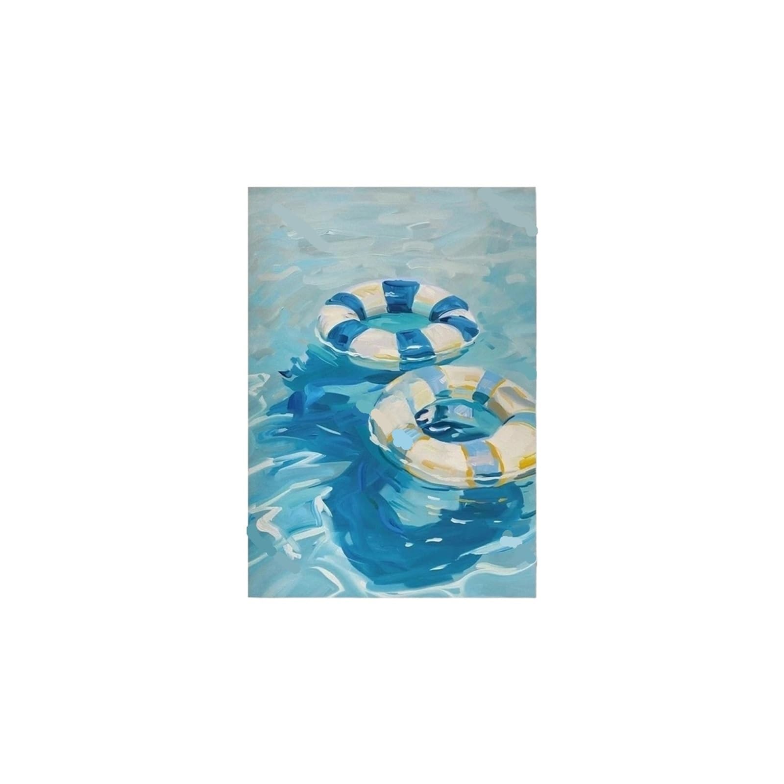 Graiting 1pc Blue Coastal Beach Seashell Sailboat Hydrangea Posters Prints Canvas Painting Wall Art Pictures Living