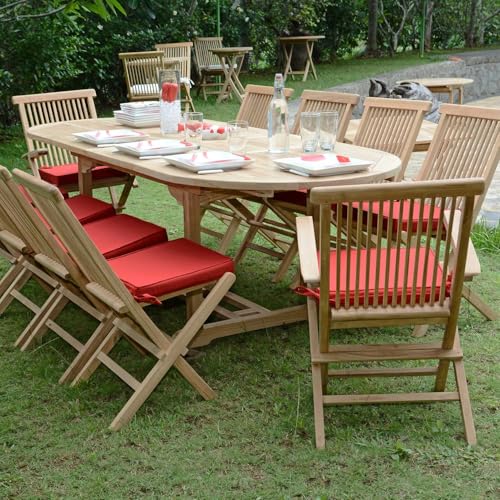 Teck'Attitude Salon de Jardin en Teck Massif Aore, 10 Places