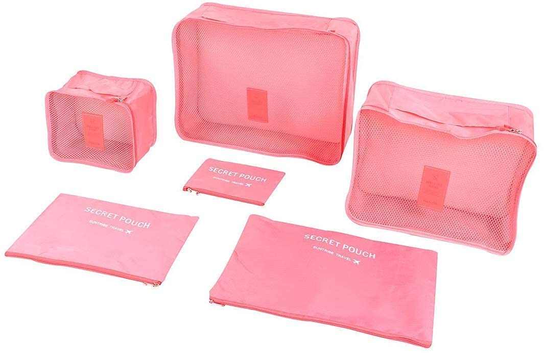 Addax Mart 6 in 1 Multi-Functional Laundry Pouch Bag Organizer/Suitcase Bag/Travel Organizer/Cosmetics Bags/Makeup Bags/Cloth Organizer (Multi Color)