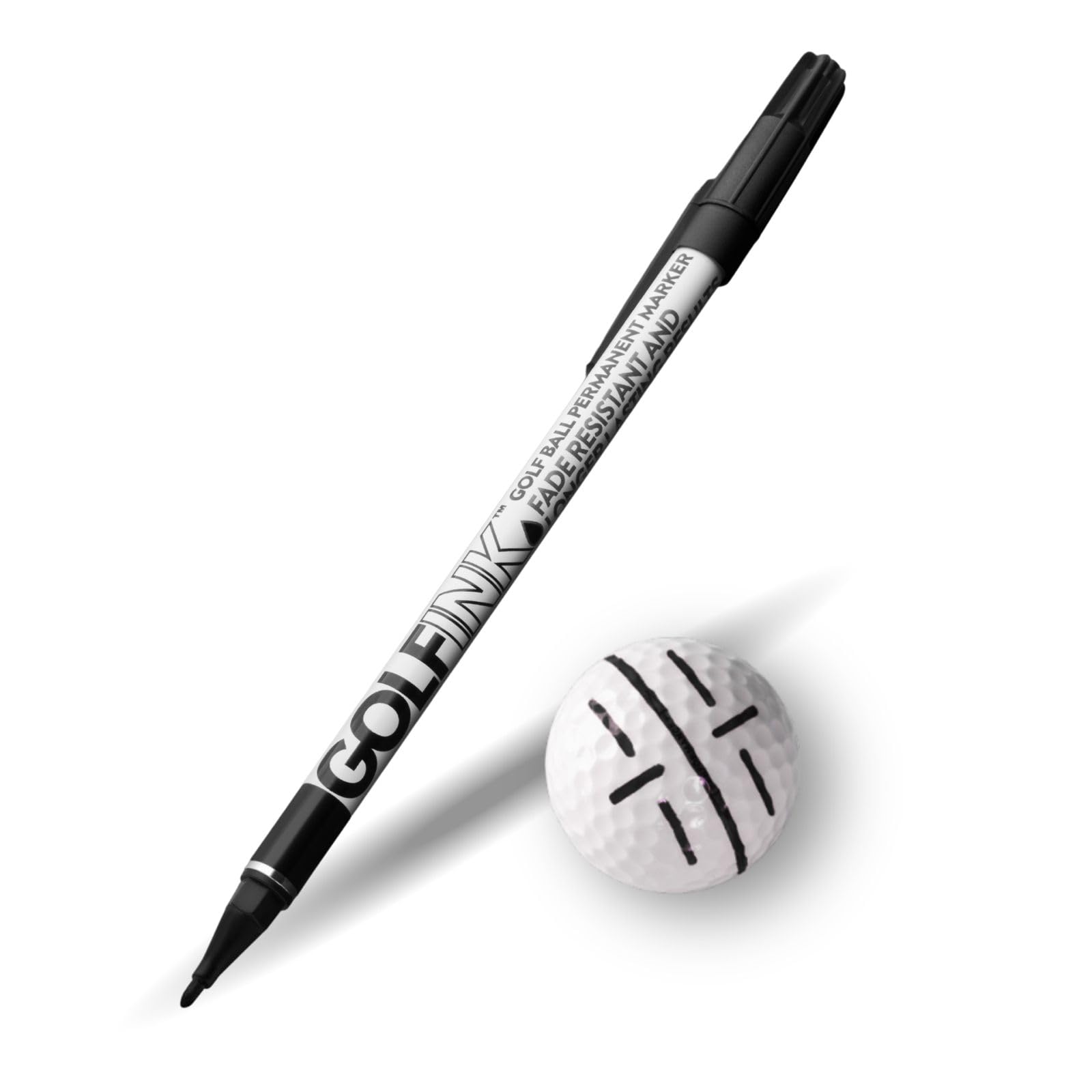 GOLFINK Golf Ball Marker Pen - Fade-Resistant Permanent Ink, Valve-Controlled Nib, Durable Aluminum Body