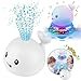 Produktbild Upworld Badespielzeug, Wassersprühspielzeug 2-in-1-Automatik-Induktionswal-Sprinkler-Baby-Badespielzeug, Badezeit-Ballspielzeug mit Blinklicht und Musik für Kleinkinder Kleinkinder Jungen Mädchen