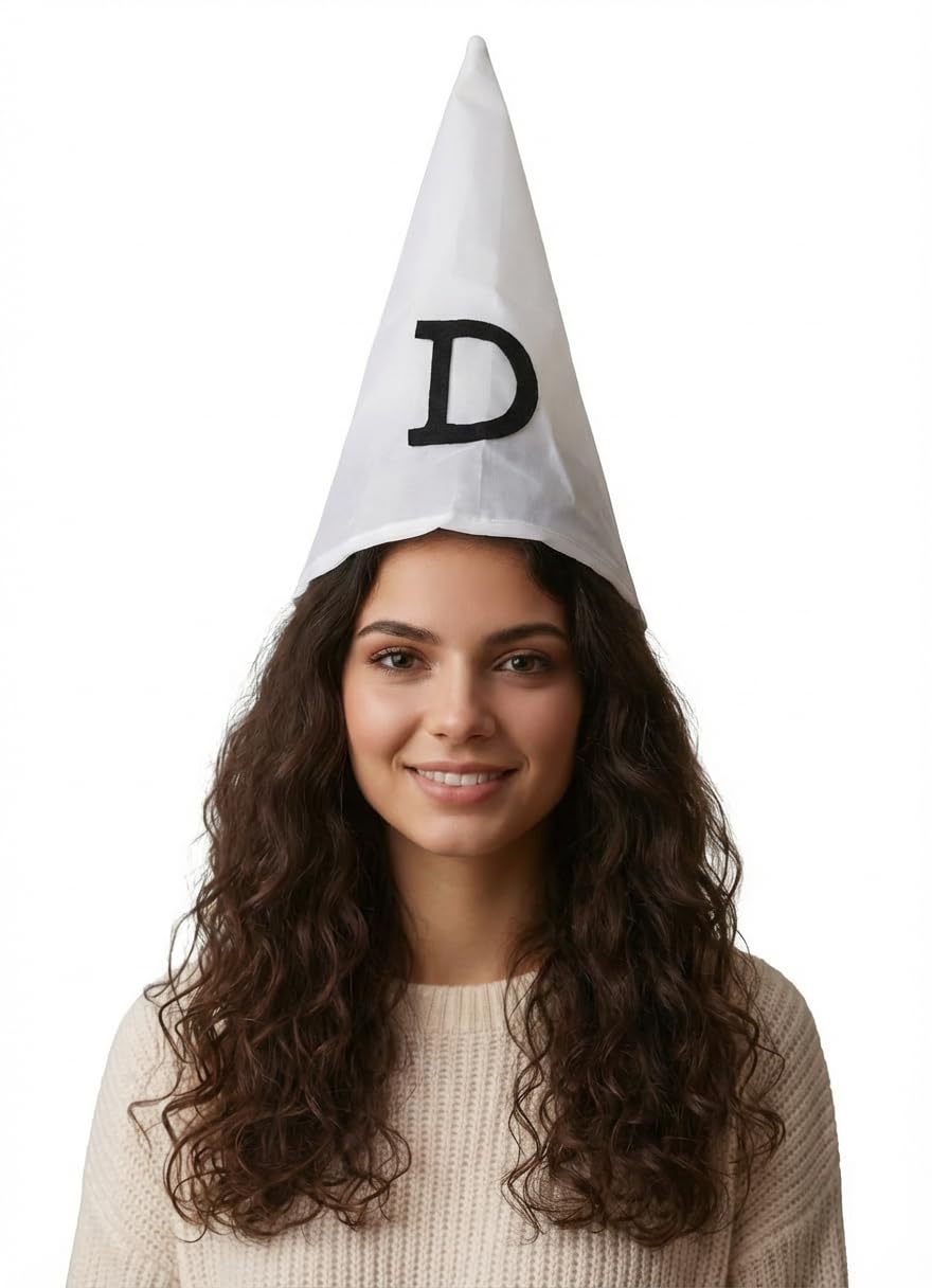 TC Toys - Victorian Dunce Hat Adult Costume Prop | Funny Old School 'D' Cap for Fancy Dress & Stag/Hen Parties