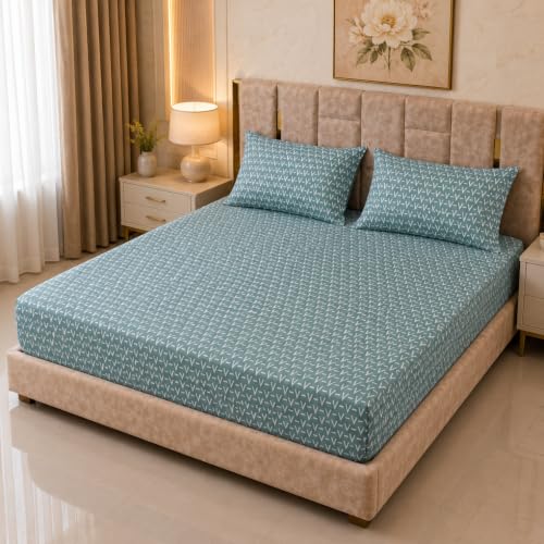 Image of THEA Double Bedsheet Set| 100% Cotton Like Soft Fabric